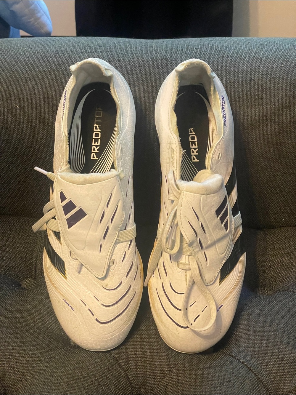 adidas Predator Soccer Cleats White with Black